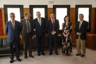 Los vocales Álvaro Cuesta y Juan Manuel Fernández se reúnen en Oviedo con la Sala de Gobierno del TSJA y El Consejero de Presidencia